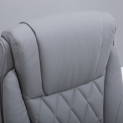 Vinsetto Faux Leather Executive Swivel Office Chair - Grey 