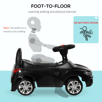 HOMCOM Ride on Car Baby Toddler Walker Foot to Floor Sliding Car Slider Black 