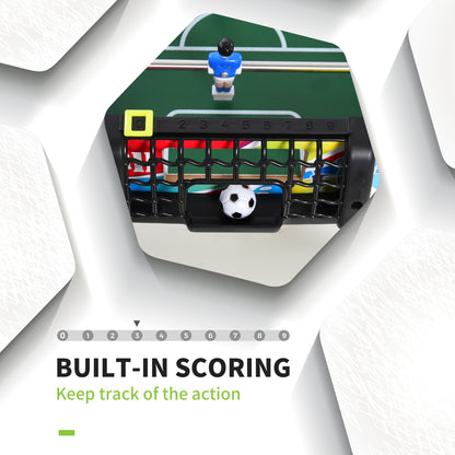 HOMCOM 2.8FT Football Foosball Gaming Table Soccer For Kids Indoor Play Fun Sports Game 