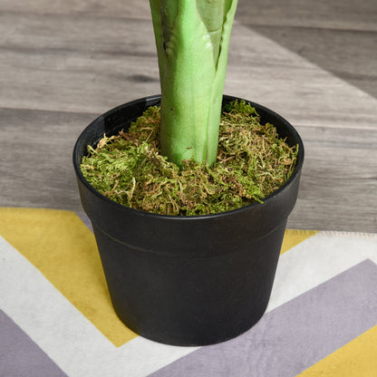 HOMCOM Decorative Artificial Monstera Plants in Pot Fake Plants for Home Indoor Outdoor Decor, 85cm 