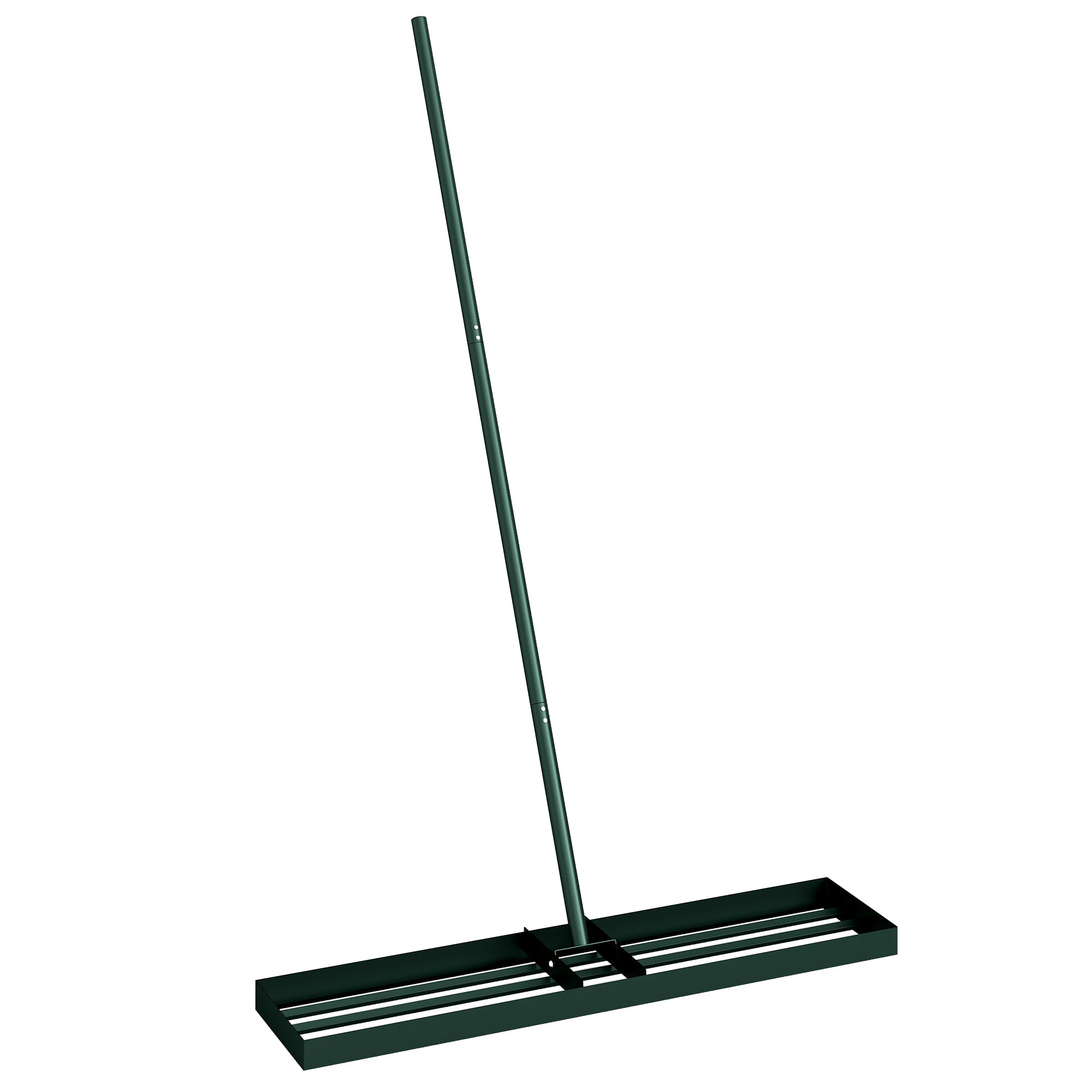Outsunny Lawn Levelling Rake, 113 x 26 cm Lawn Leveller Lute with 169 cm Handle for Grass Soil Sand Yard Golf Course 
