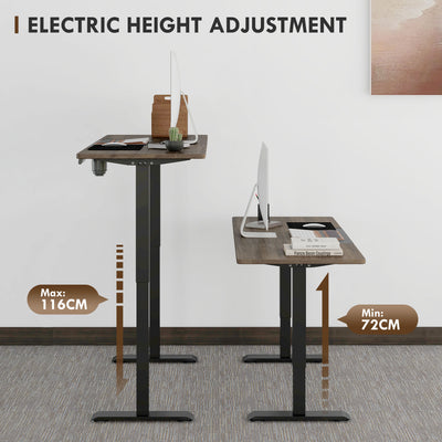 Vinsetto 72-116cm Adjustable Electric Standing Desk, with LED Display - Black 