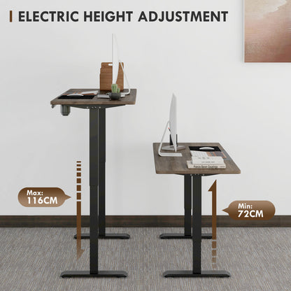 Vinsetto 72-116cm Adjustable Electric Standing Desk, with LED Display - Black 