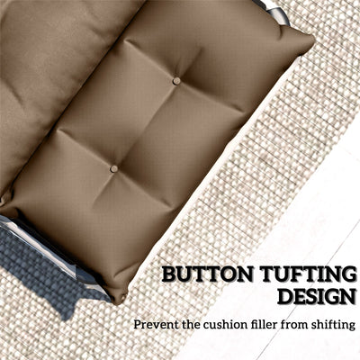 Outsunny Set of Two 190 x 56cm Sun Lounger Cushions - Khaki 