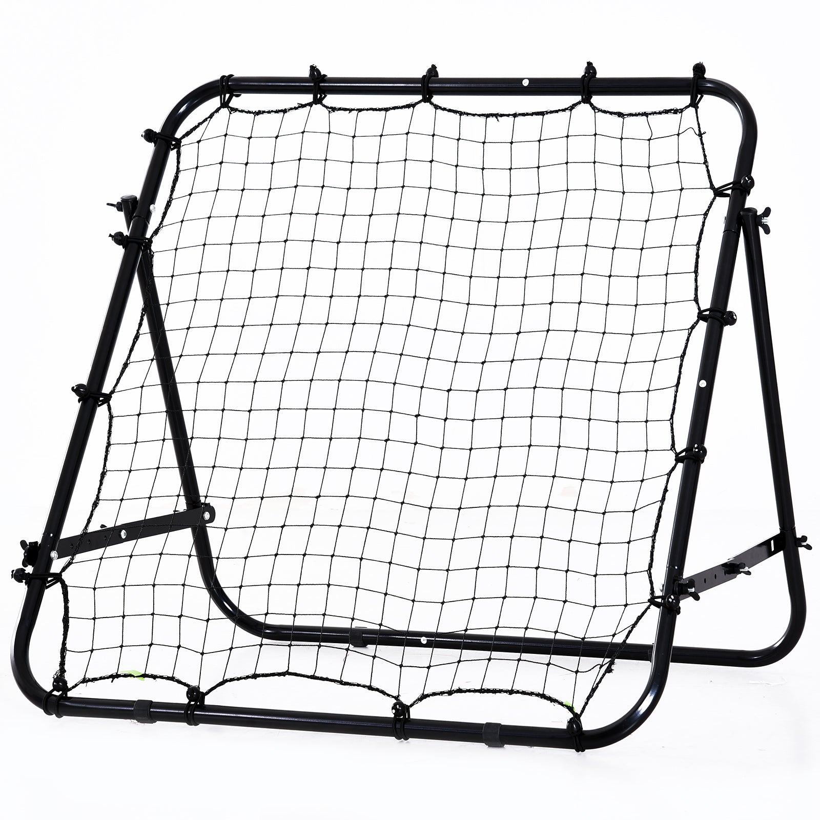 HOMCOM Adjustable Rebounder Net Kickback Target Goal for Teens Adults Training, Black 