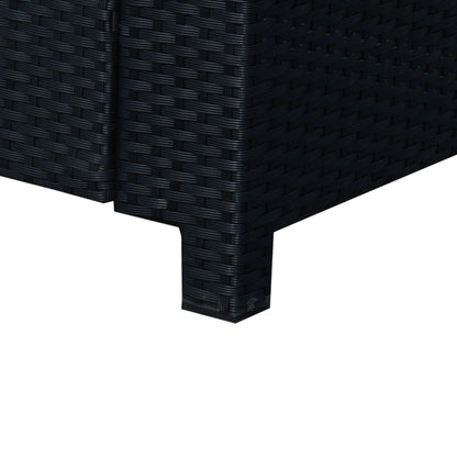 Outsunny 2 Seater Rattan Sofa with Soft Padded Cushion, All-Weather PE Wicker Weave Garden Loveseat with Armrests, Black 