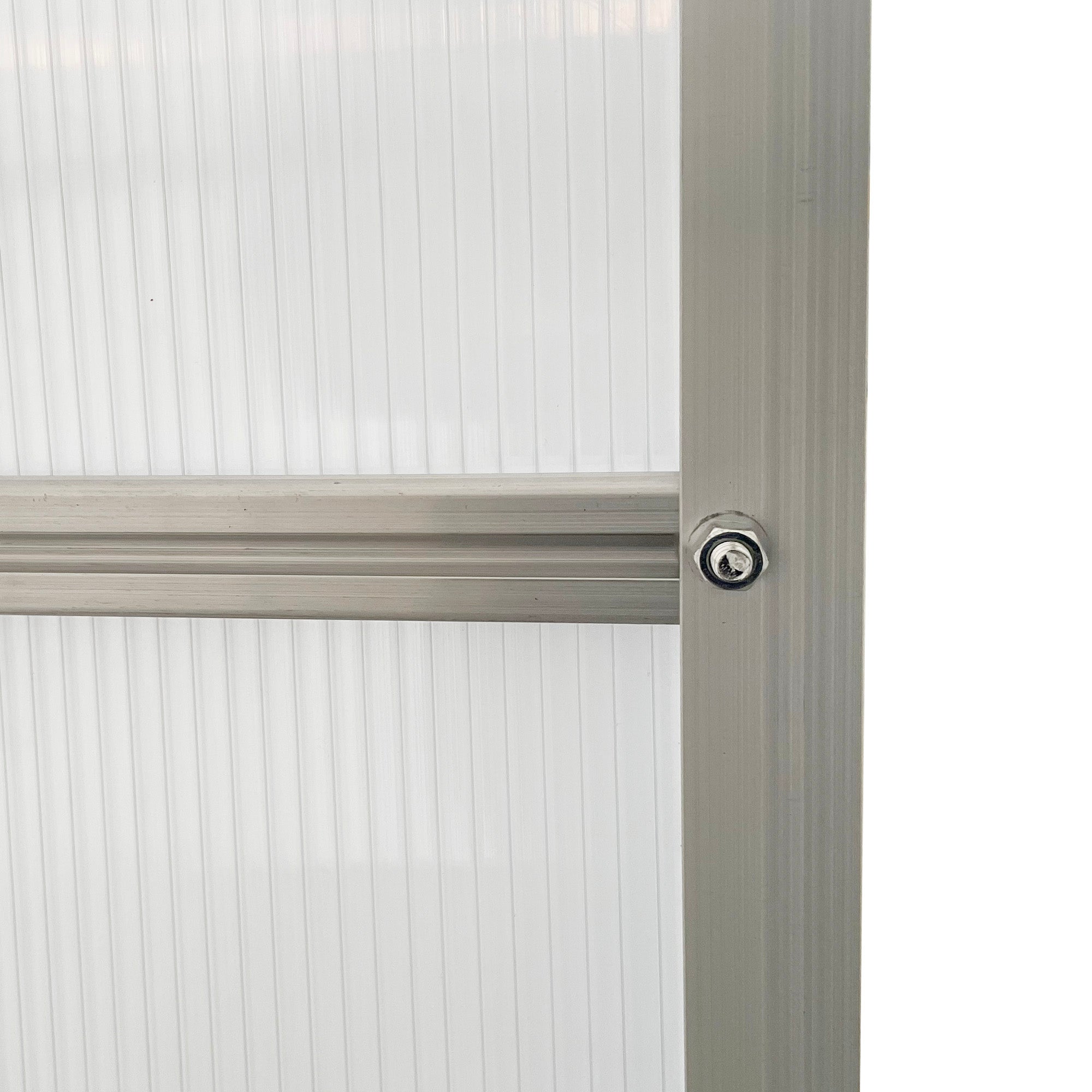 Outsunny 190 x 253 cm Walk-In Polycarbonate Greenhouse - Silver-Tone