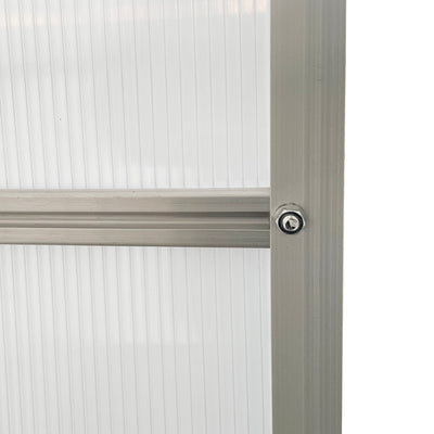 Outsunny 190 x 253 cm Walk-In Polycarbonate Greenhouse - Silver-Tone 