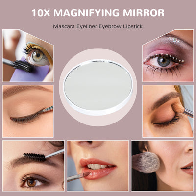 HOMCOM Hollywood Vanity Mirror with Lights, Large 80x62 cm Lighted Makeup Mirror with 3 Colour, 18 LED Bulbs, 10X Magnifying, USB Charging Port, Touch Screen, Tabletop or Wall Mounted Design, White 