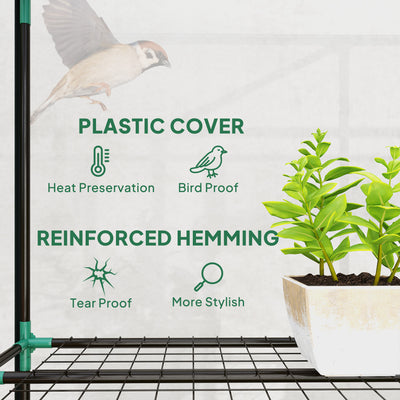 Outsunny 46 x 215cm Nine-Shelf Greenhouse 