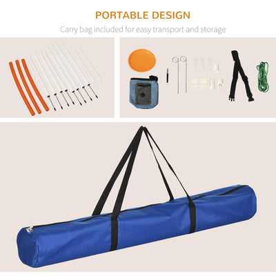 PawHut Dog Agility Training Equipment for Dogs with Carry Bag - Multicoloured 