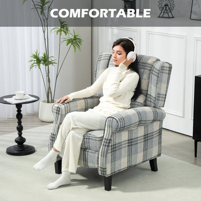 HOMCOM 160\'c2\'b0 Reclining Armchair, with Footrest - Grey 
