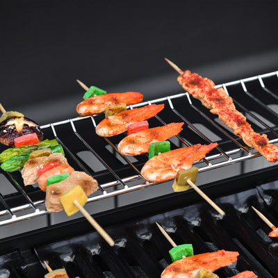 Outsunny Seven Burner Gas Grill, with Integrated Thermometer and Storage 