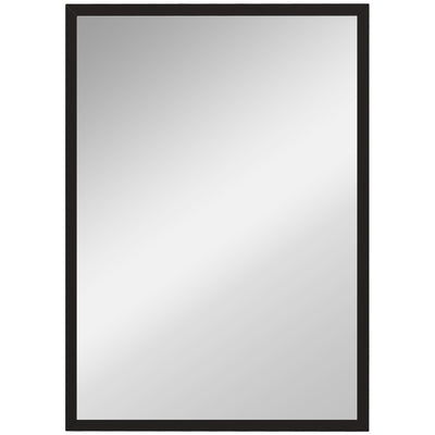 HOMCOM Wall Bathroom Mirror, 70 x 50 cm Wall-Mounted Mirror for Living Room, Bedroom, Hallway, Black 