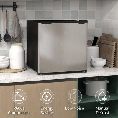 HOMCOM 35L Mini Freezer, -24℃ to -14℃ Temperature - Silver Tone 