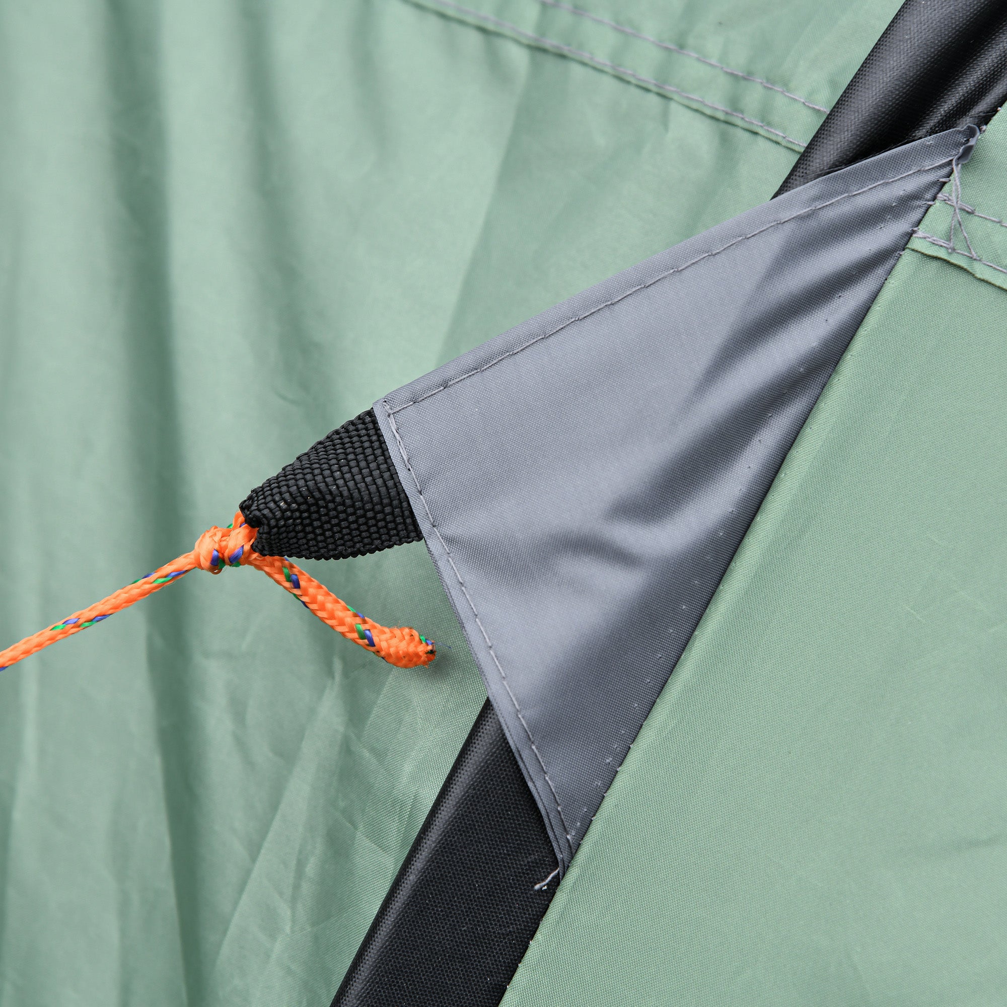 Outsunny 4-5 Person Pop-up Camping Tent Family Tent w/ 2 Mesh Windows & PVC Windows Portable Carry Bag for Outdoor Trip, Dark Green 