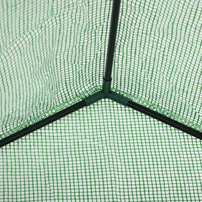 Outsunny Walk In Greenhouse with Shelves, Portable Gardening Plant Grow House for Outdoor with 2 Tier Shelf, Roll-Up Zippered Door, PE Cover, 141 x 72 x 191cm, Green 