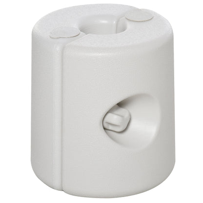 Outsunny 4 Pack 36 kg Gazebo Weights, Canopy Tent Weights with Rapid Clip, Gazebo Leg Weights Fill with Sand or Water, White 