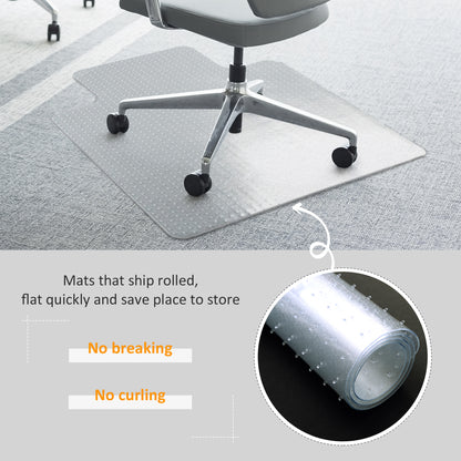 HOMCOM Office Carpet Protector Chair Mat Clear Spike Non Slip Studs Frosted Lipped 