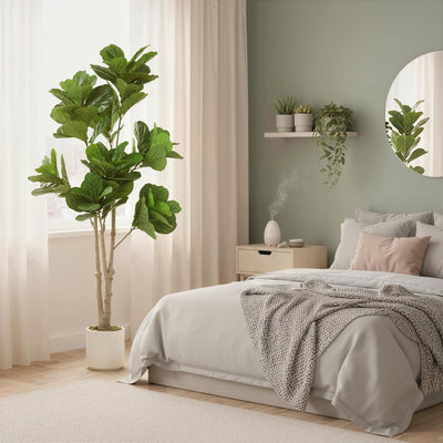 HOMCOM 180cm Artificial Fiddle Leaf Fig Tree - Green 