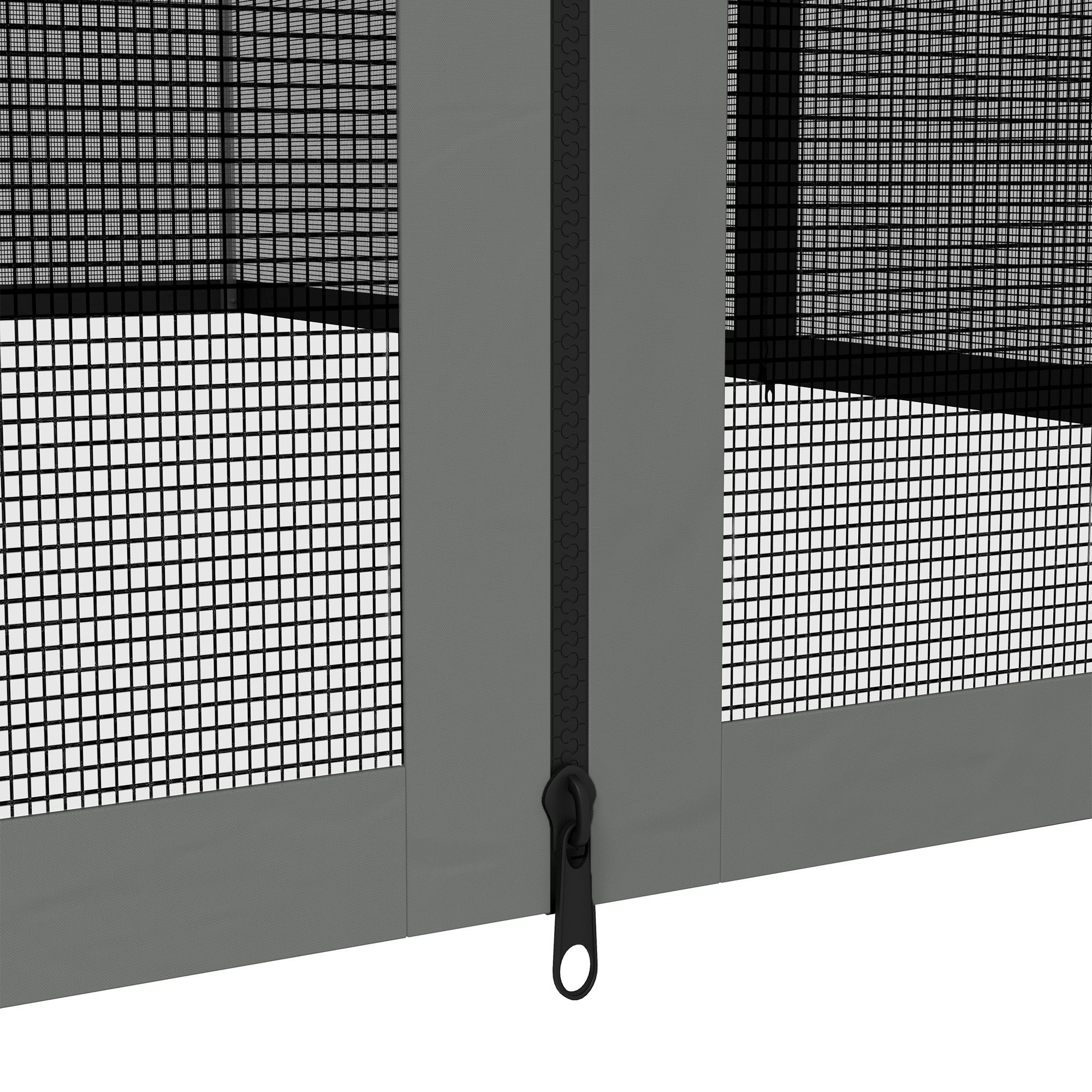 Outsunny 352 x 207cm Universal Replacement Mesh Sidewall Netting for Patio Gazebos and Canopy Tents, (Sidewall Only) Dark Grey 