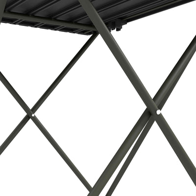 Outsunny Folding Camping Table, Lightweight Metal Picnic Table with Carry Bag, Foldable Table for Outdoor Camping, Picnic, Hiking, BBQ, Fishing, Black 