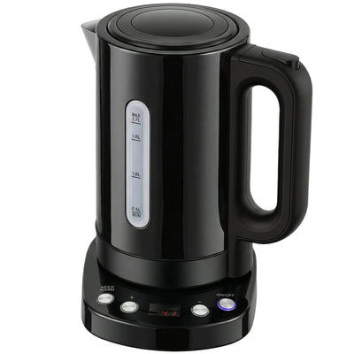 HOMCOM Electric Kettle, 1.7L, Fast Boil, 3kW Water Kettle with UK Strix Thermostat, Keep Warm Function, LCD Base, Black 