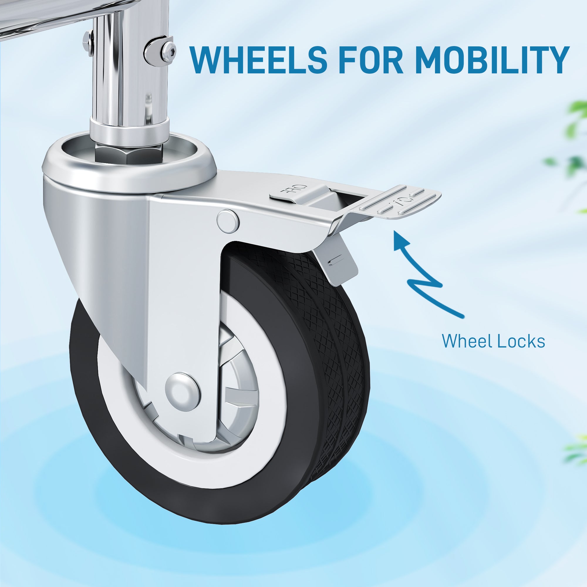 HOMCOM Rolling Shower Wheelchair for Seniors, Bedside Commode Chair with Locking Wheels, Seat, Backrest, Arms, Grey 