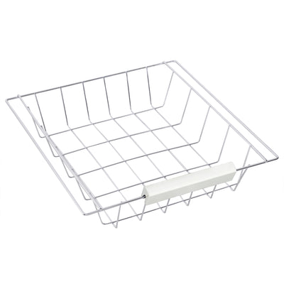 HOMCOM Rolling Kitchen Island Trolley Cart Drawer Shelves Basket Wheels W/  6 Bottle Wine Rack White 