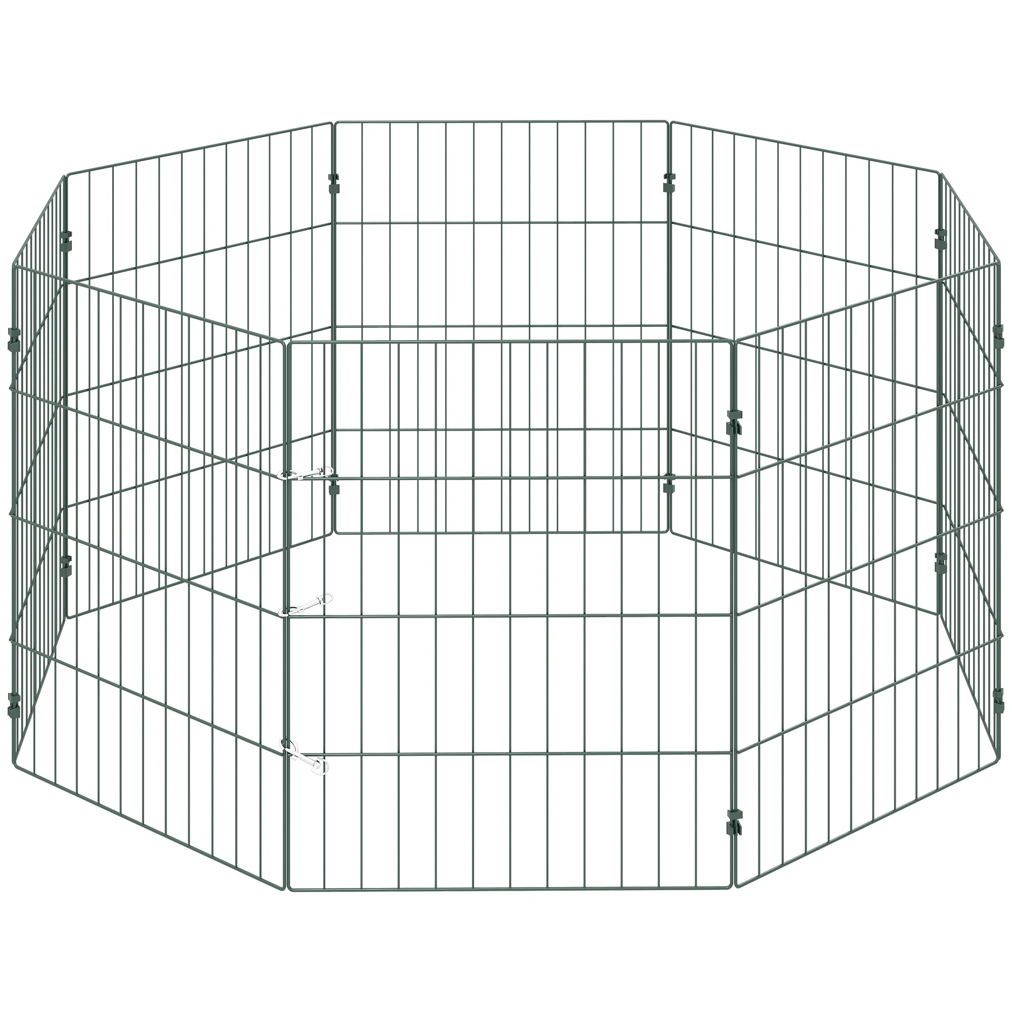 PawHut 8 Panel Pet Playpen for Small Dogs Indoor Outdoor 60 cm Height 