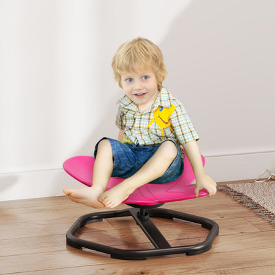 AIYAPLAY Butterfly-Shaped-kids Swivel Chair, Sensory Spinning Chair for Balance, Coordination Training, Pink 