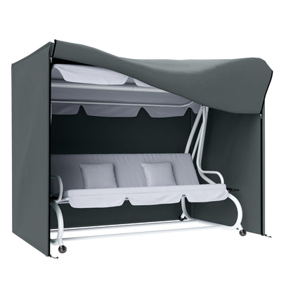 Outsunny 220 x 125cm Three-Seater Swing Chair Protective Cover - Grey 