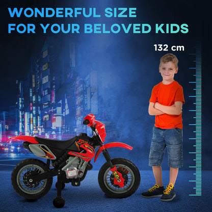 HOMCOM 6V Kids Child Electric Motorbike Ride on Motorcycle Scooter Children Toy Gift for 3-6 Years (Red) 