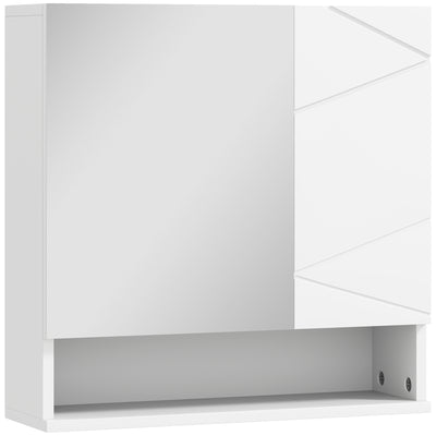 kleankin Wall Mounted Bathroom Storage Cupboard - White 