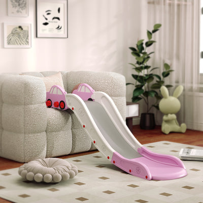 AIYAPLAY Kids Slide for Bed, Sofa, with Extended Length, Easy to assemble and Store, Pink 