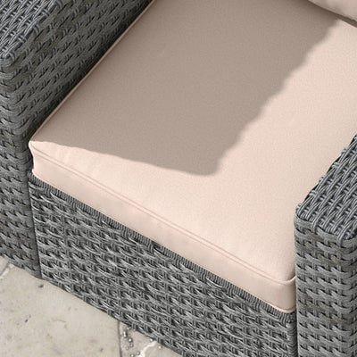 Outsunny Seat and Back Padded Cushion Set - Beige 