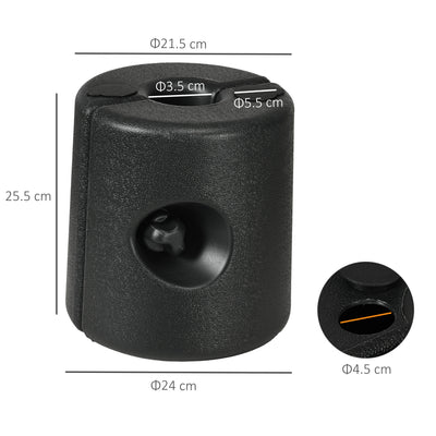 Outsunny HDPE Tent Weights Set of 4, Canopy Weights, Fill with Water or Sand, 48KG 