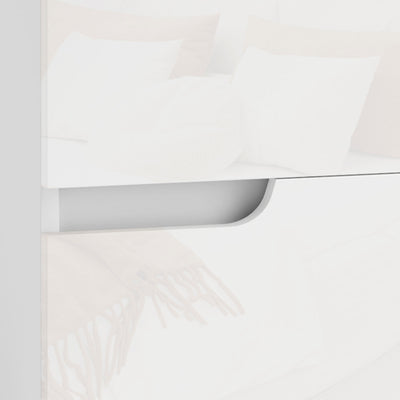 HOMCOM High Gloss Bedside Table - White 