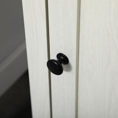 kleankin Bathroom Cabinet, Tall Storage Cabinet with Door and Adjustable Shelves, 39.5 x 30 x 160 cm, White 