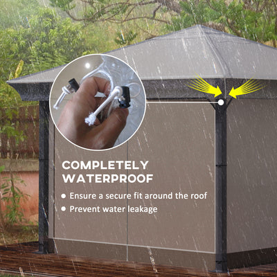 Outsunny 3 x 3 (m) Gazebo Protective Cover, Waterproof Cover for Gazebo, Canopy, and Tent 