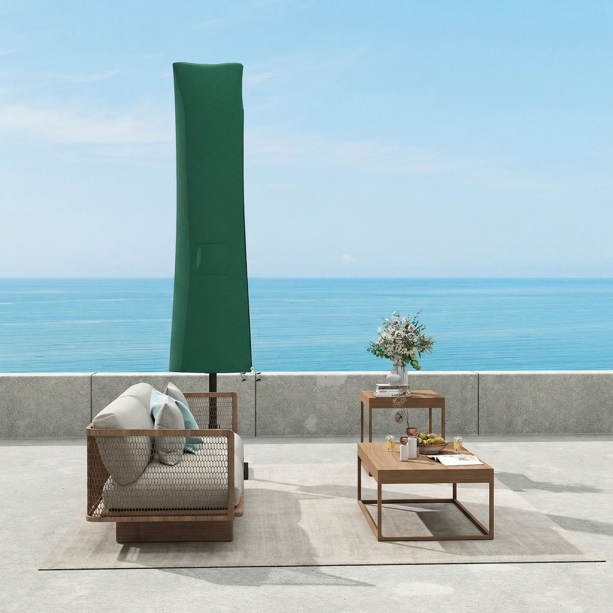Outsunny Garden Parasol Cover, Waterproof Cantilever Banana Umbrella Protector, 240 x 48/70 cm for 3 m Cantilever Parasol 