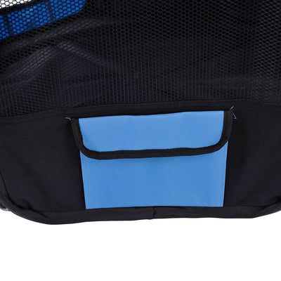 PawHut Portable Cat Dog Playpen Pet Puppy Rabbit Guinea Pig Pen Run Dia 90 x 41H cm Indoor & Outdoor Blue 