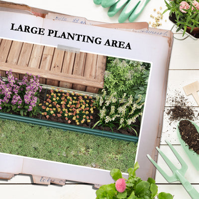 Outsunny 60 x 240cm Galvanised Steel Planter, with Open Bottom 