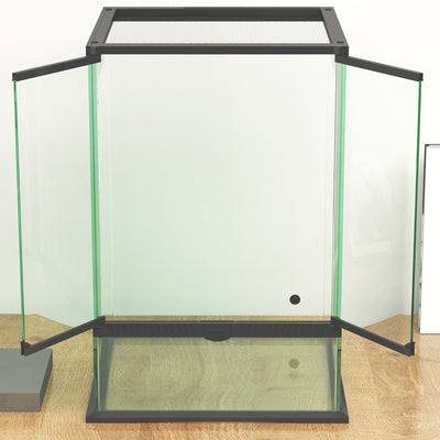 PawHut 40L Vivarium for Lizards, Frogs, Snakes, Turtles, Tortoises w/ Anti-Escape Design, Ventilation 