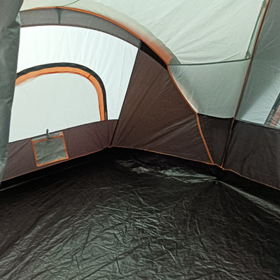 Outsunny 5-6 Man Dome Camping Tent Hiking Shelter UV Protection 3000mm Water Resistant Tunnel Tent - Multicolor 