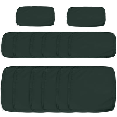Outsunny Garden Rattan Sofa Cushion Polyester Cover Replacement Outdoor- No Cushion Included, Dark Grey 
