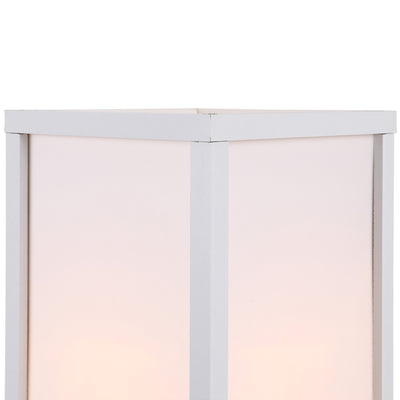 HOMCOM 3-Tier Floor Lamp, Floor Light with Storage Shelf, Reading Standing Lamp with Acrylic Shade for Living Room, Bedroom, Kitchen, Dining Room, Office, Dorm, 160cm, White 