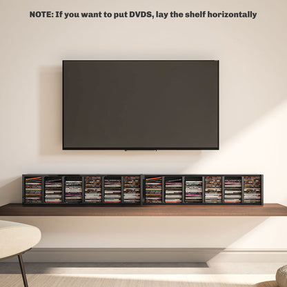 HOMCOM Set of Two 102 CD Storage Units - High Gloss Black 