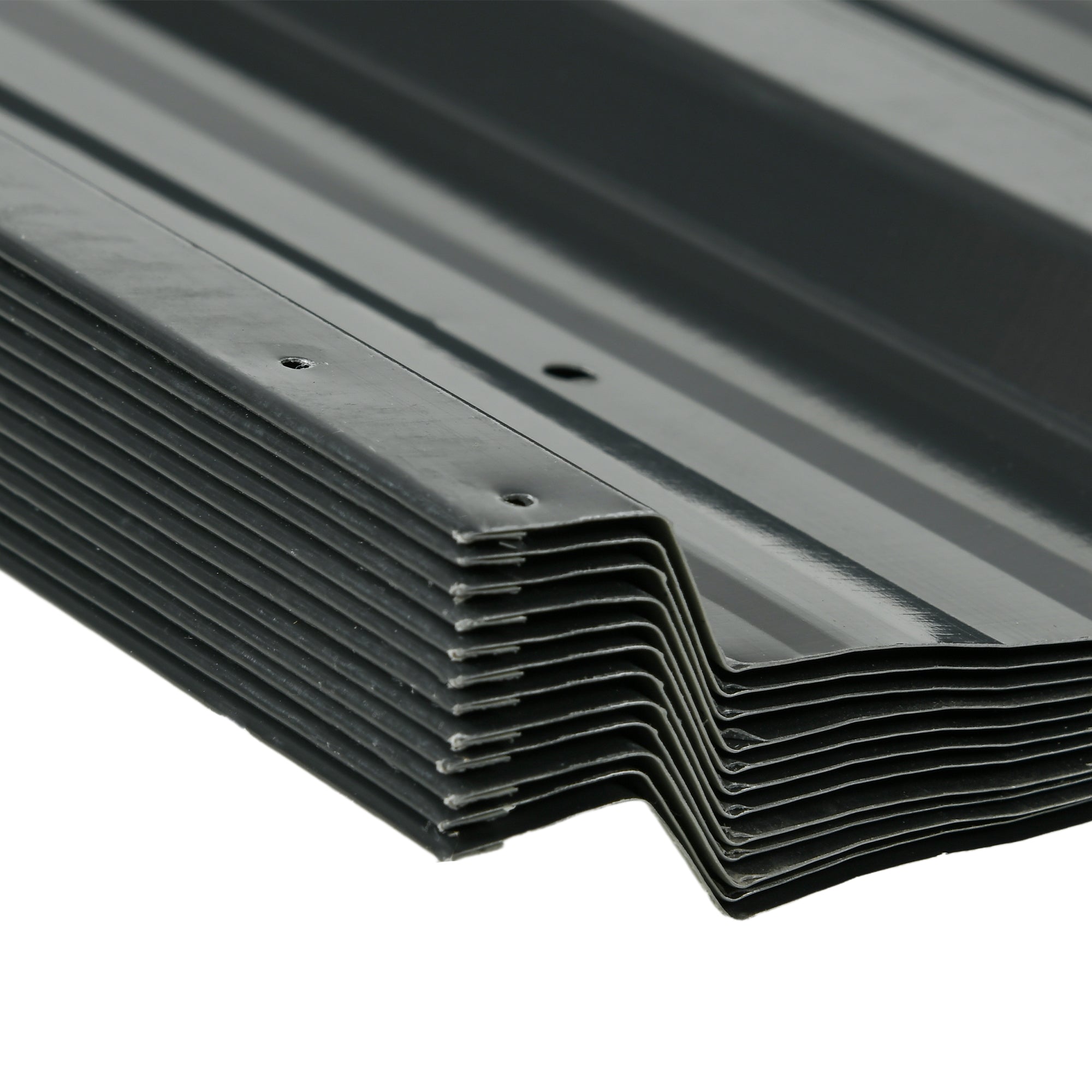 Outsunny Set of 12 Corrugated Steel Roof Sheet Panels - Dark Grey 