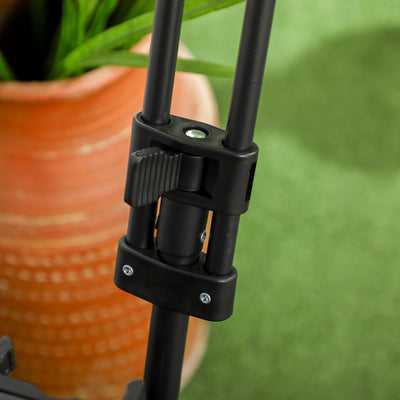 Outsunny 95L Folding Steel Frame Garden Trolley, with Handle - Multicolour 